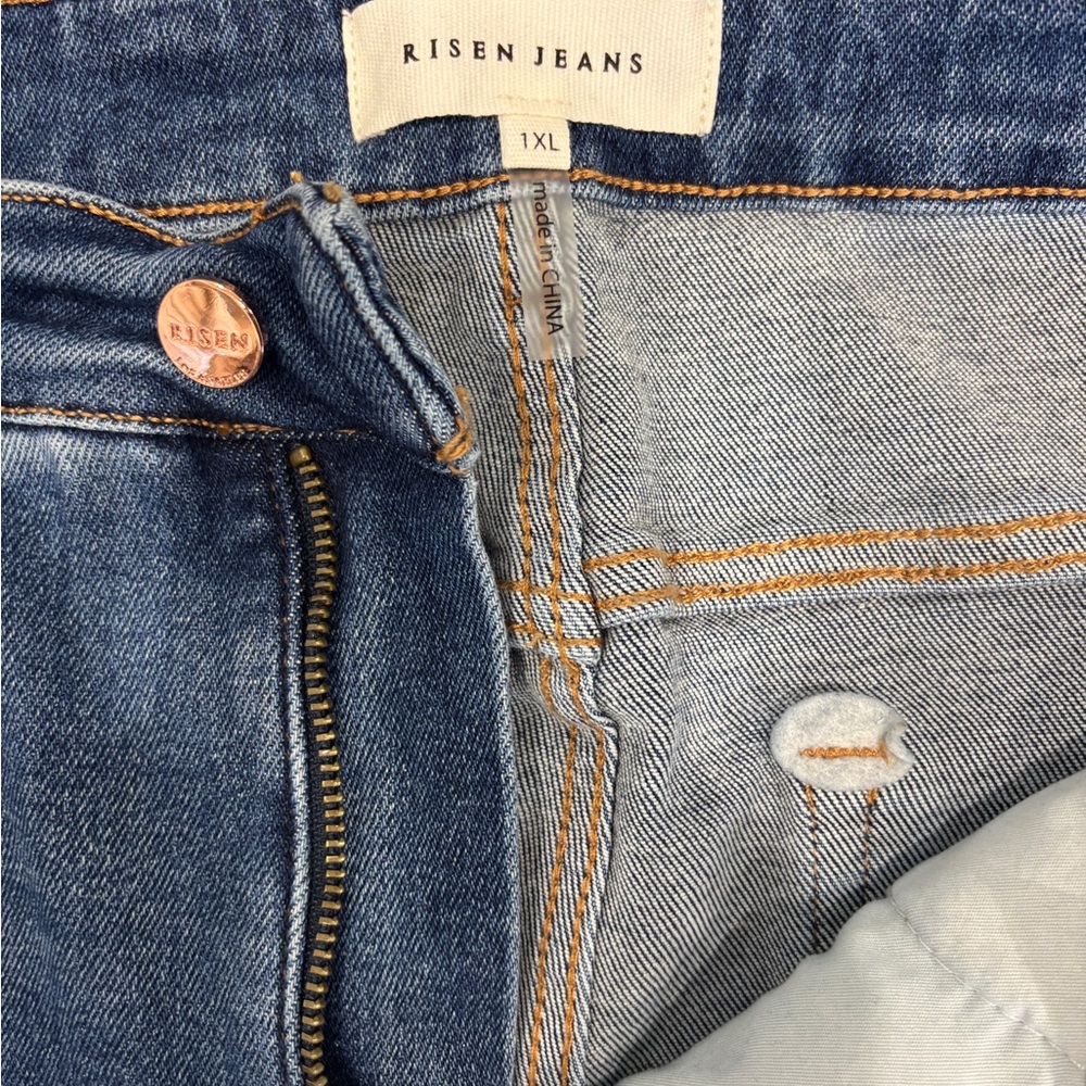 RISEN PWC221001X WIDE LEG CUFFED CROP JEANS SIZE 1XL NEW WITH TAGS - Picture 13 of 14